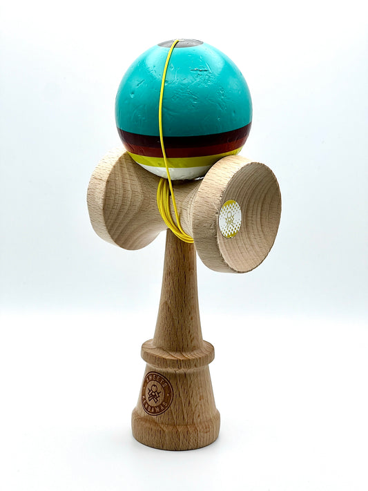TRIPLE STRIPE - AQUA - LEGEND SHAPE - KENDAMA - B-GRADE